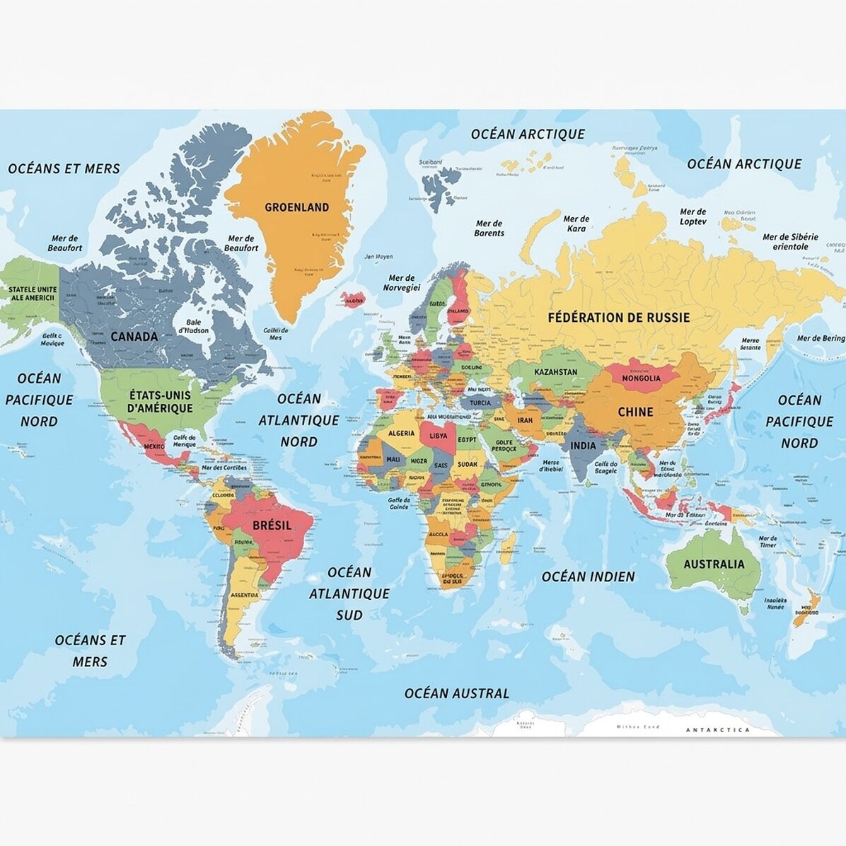 Affiche « Carte du monde »