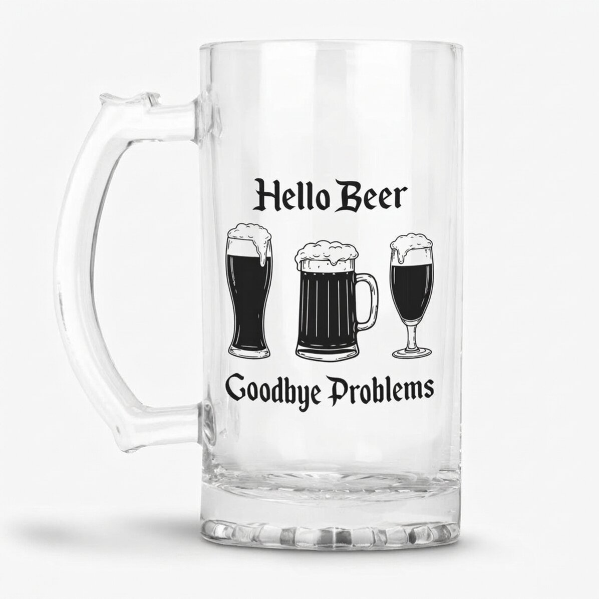 Chope à bière personnalisée avec message - Hello Beer