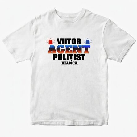 T-shirt en coton personnalisé avec l'inscription « Future police officer »