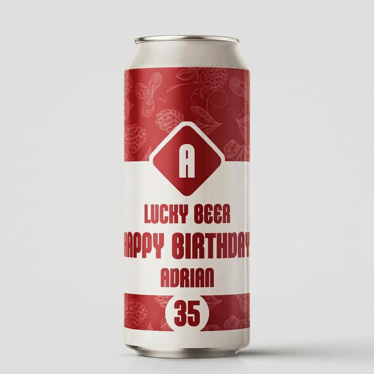 Bière en canette personnalisée avec un texte - Lucky Beer