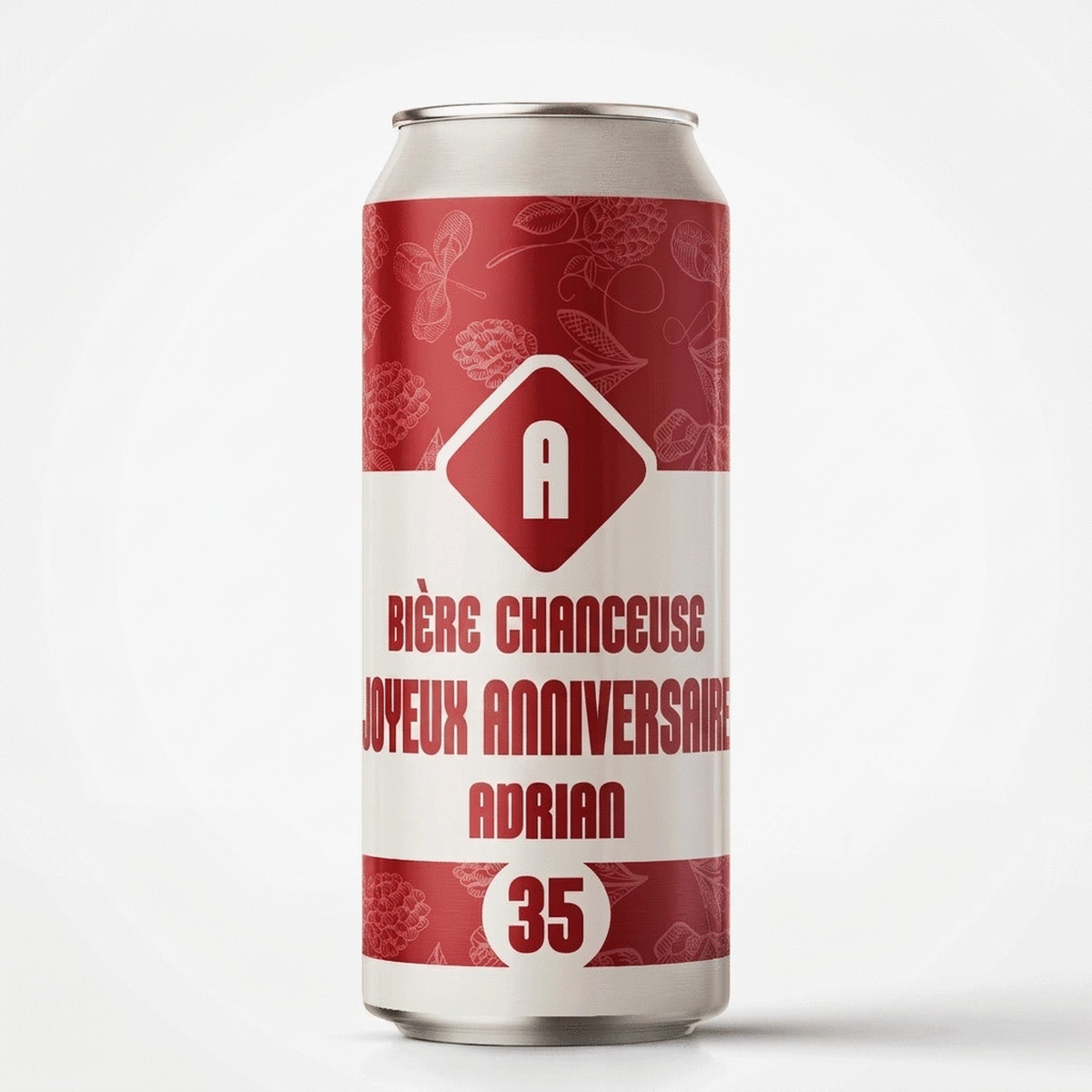 Bière en canette personnalisée avec un texte - Lucky Beer