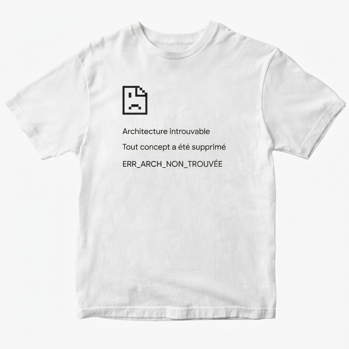 T-shirt en coton personnalisé avec un texte - Not Found