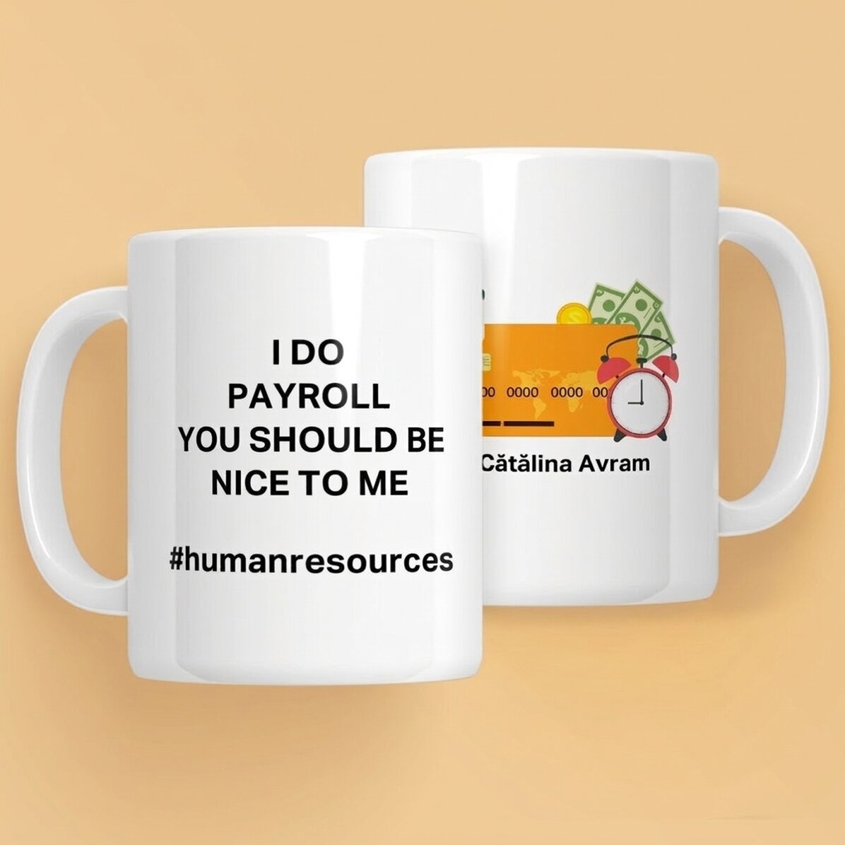 Tasse personnalisée avec texte - HR