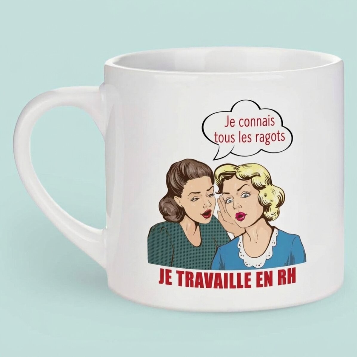 Tasse à espresso personnalisée avec un texte pour les RH