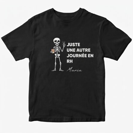 T-shirt en coton personnalisé avec l'inscription « Just another day »