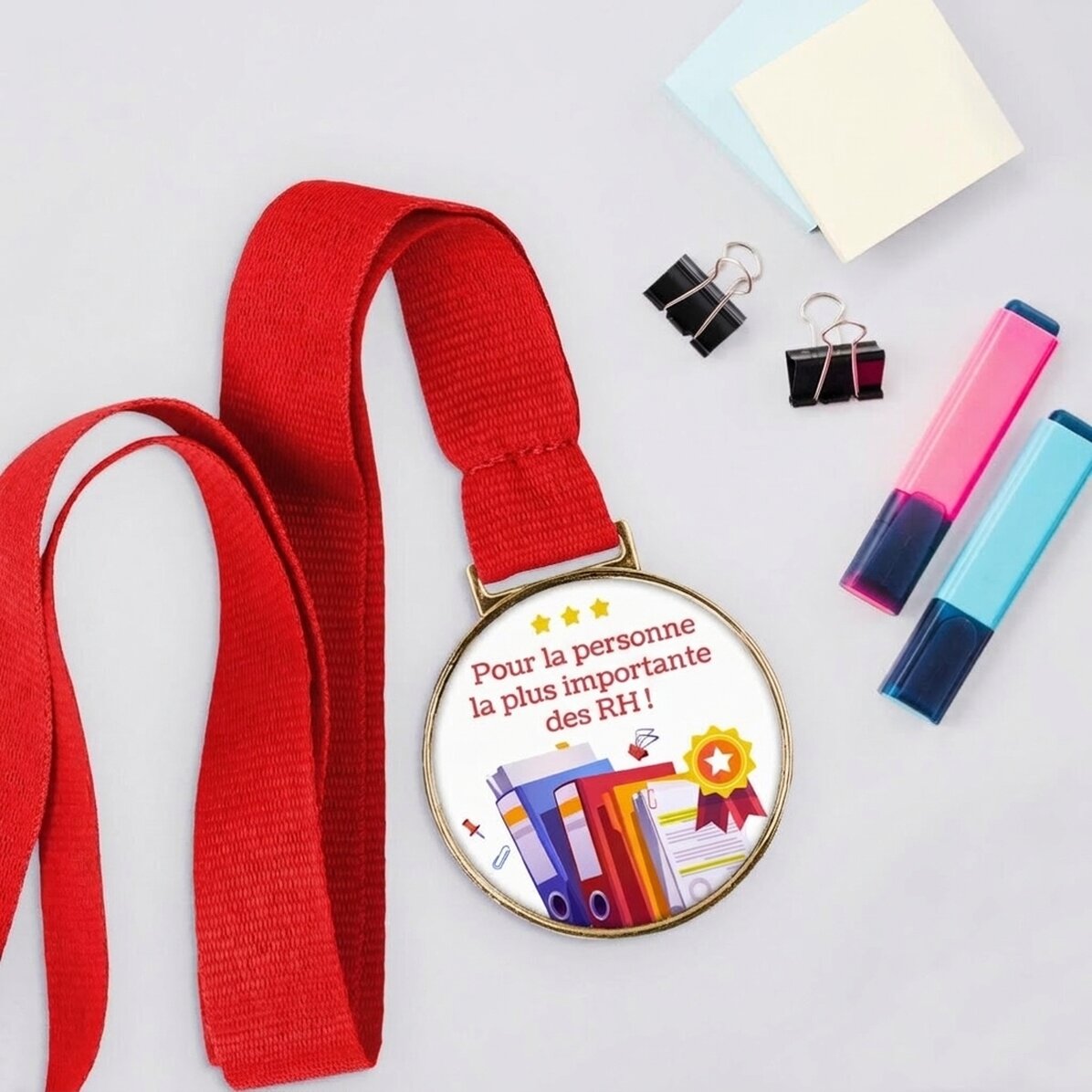 Médaille personnalisée avec message - RH