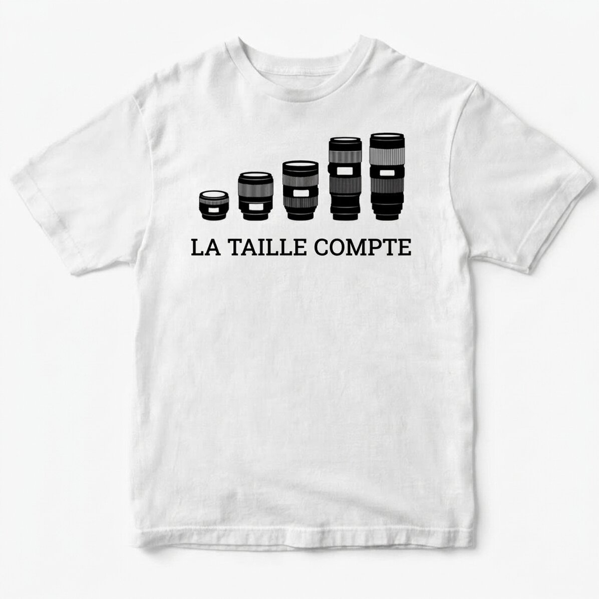 T-shirt en coton personnalisé pour photographe - Size Matters
