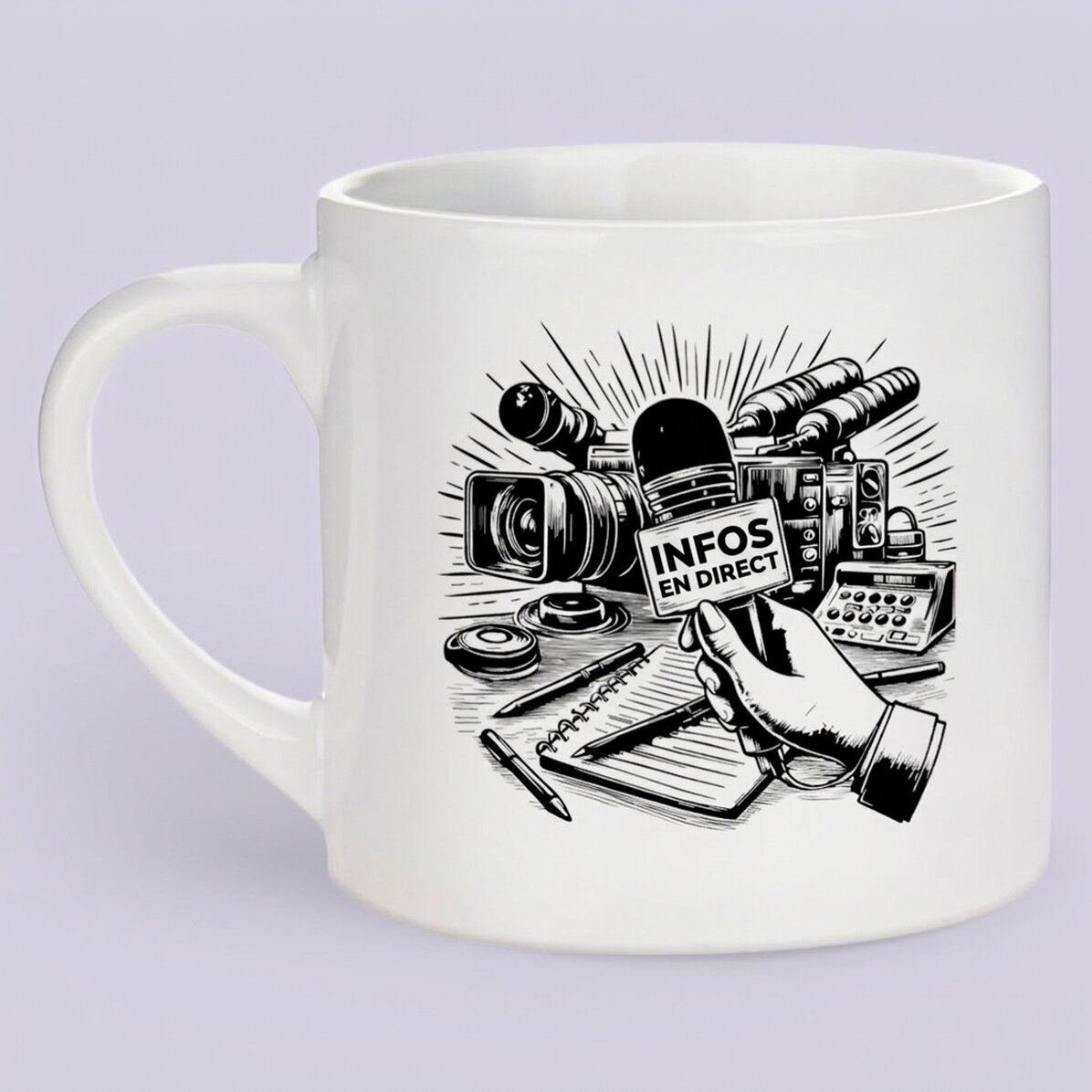 Tasse à espresso personnalisée avec inscription - Journaliste