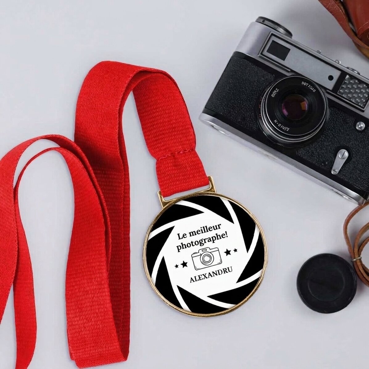 Médaille personnalisée avec un message - Photographe