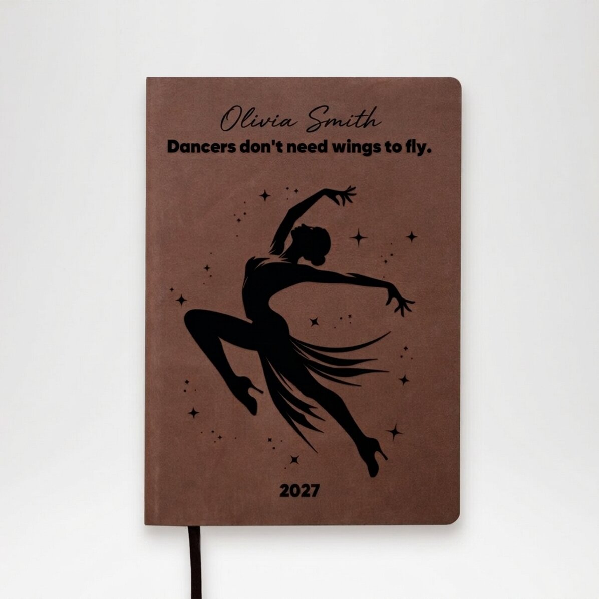Agenda en cuir personnalisé avec inscription - Dancer