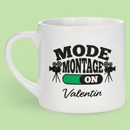 Tasse à espresso personnalisée avec texte - Mode édition activé