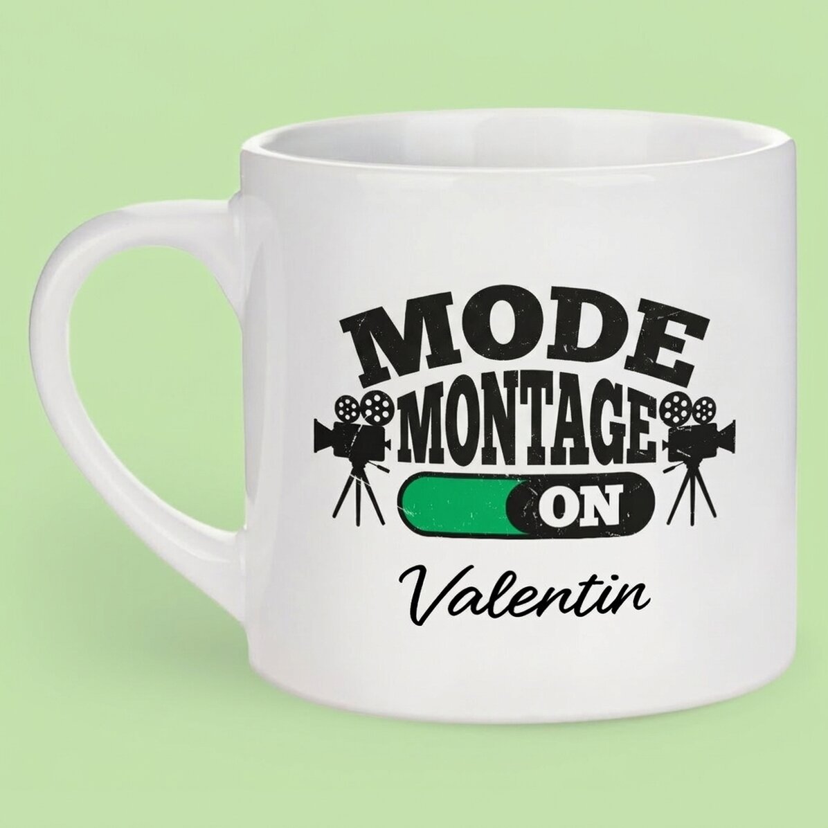 Tasse à espresso personnalisée avec texte - Mode édition activé