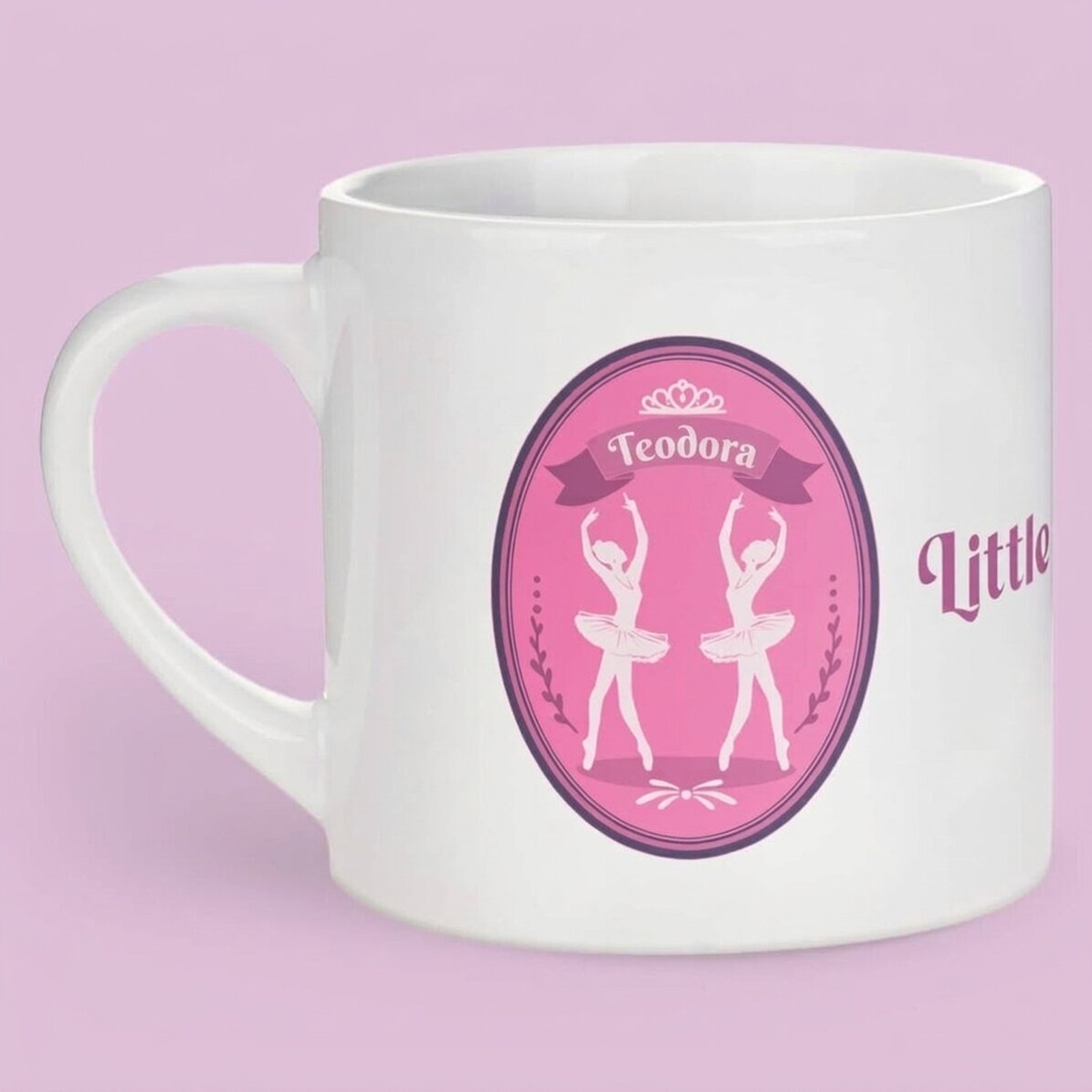 Tasse personnalisée pour enfants avec inscription - Petite ballerine