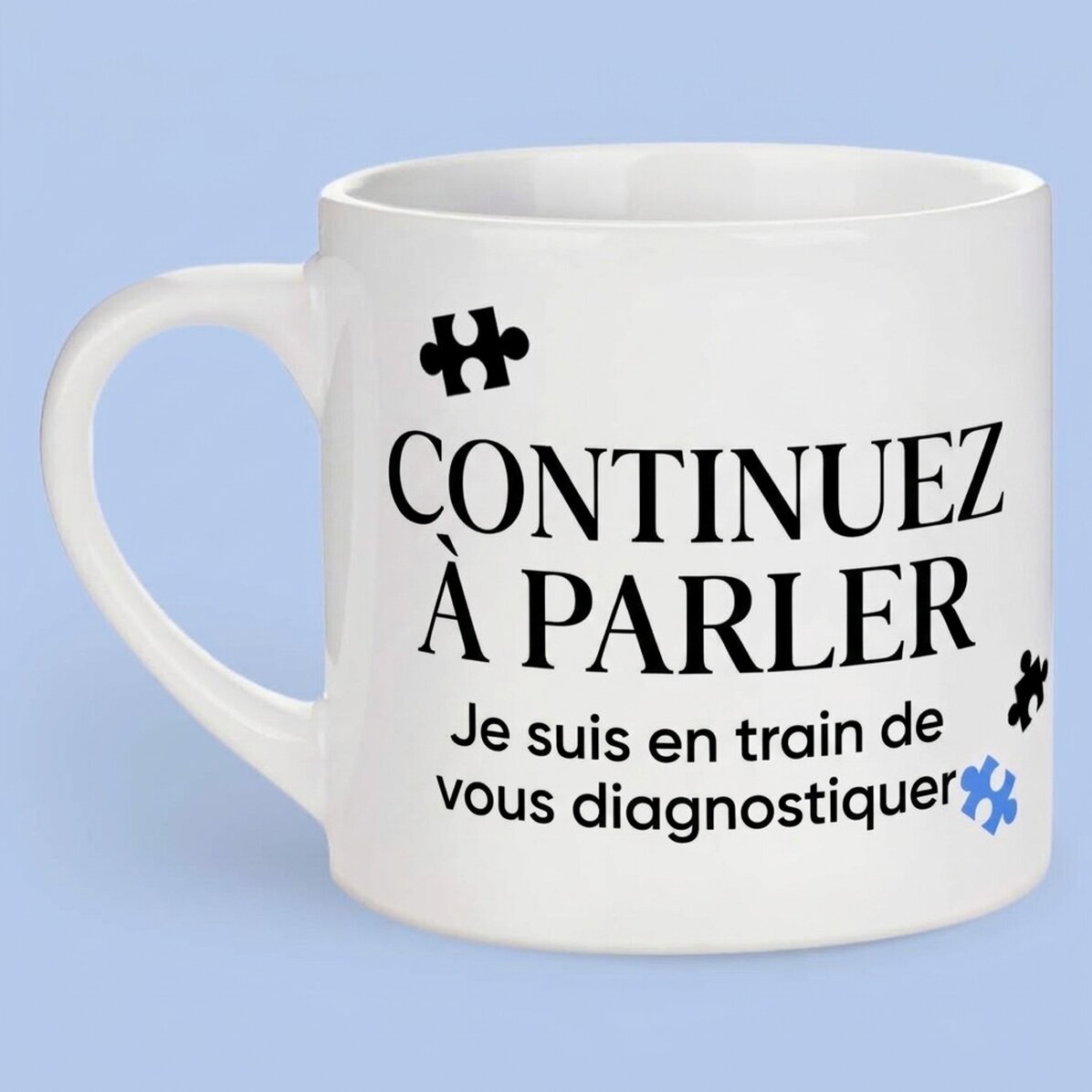 Tasse à espresso personnalisée avec message - Psychologue