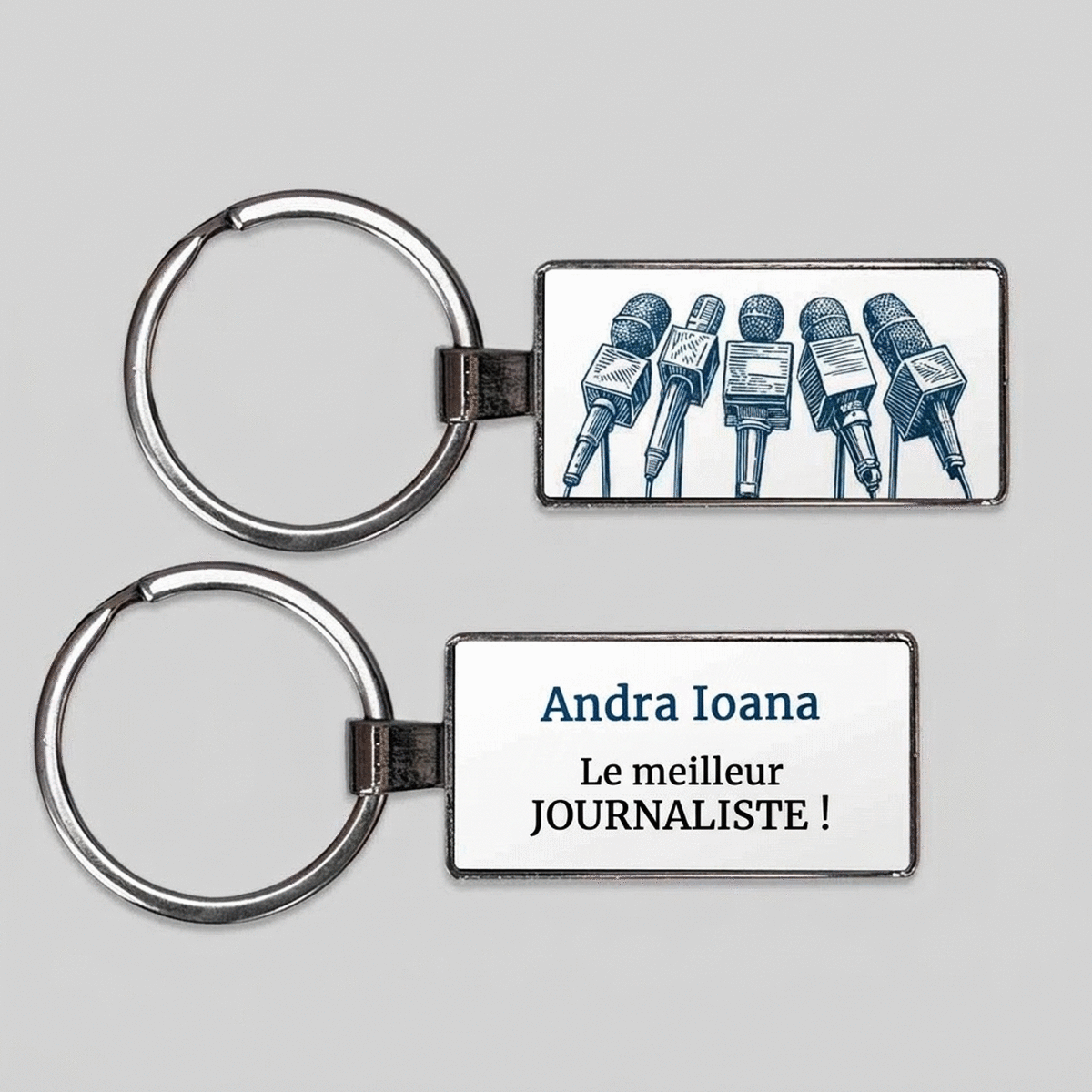 Porte-clés personnalisé avec message - Journaliste