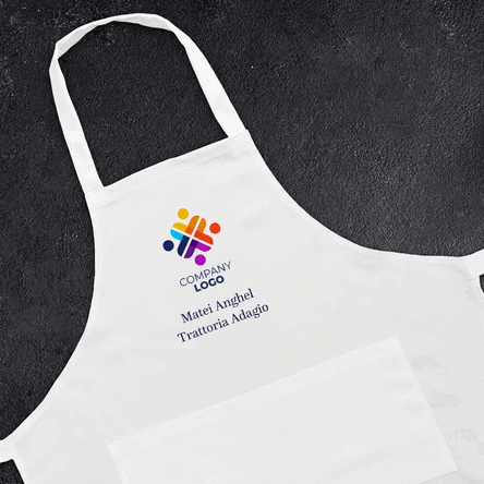Tablier personnalisé avec logo et texte
