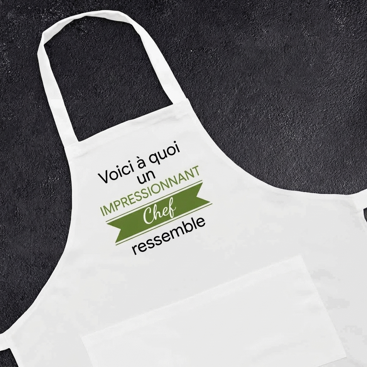 Tablier personnalisé avec message - Awesome Chef