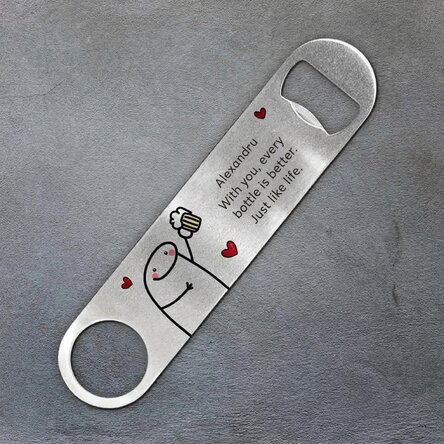 Ouvre-bouteille personnalisé avec message - Cute Love