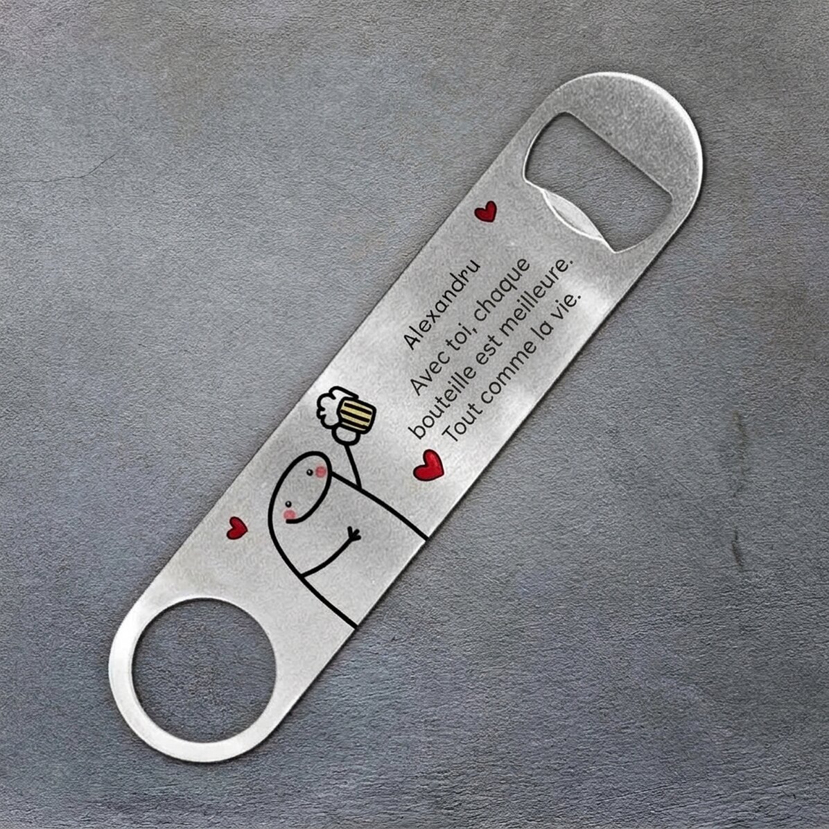 Ouvre-bouteille personnalisé avec message - Cute Love