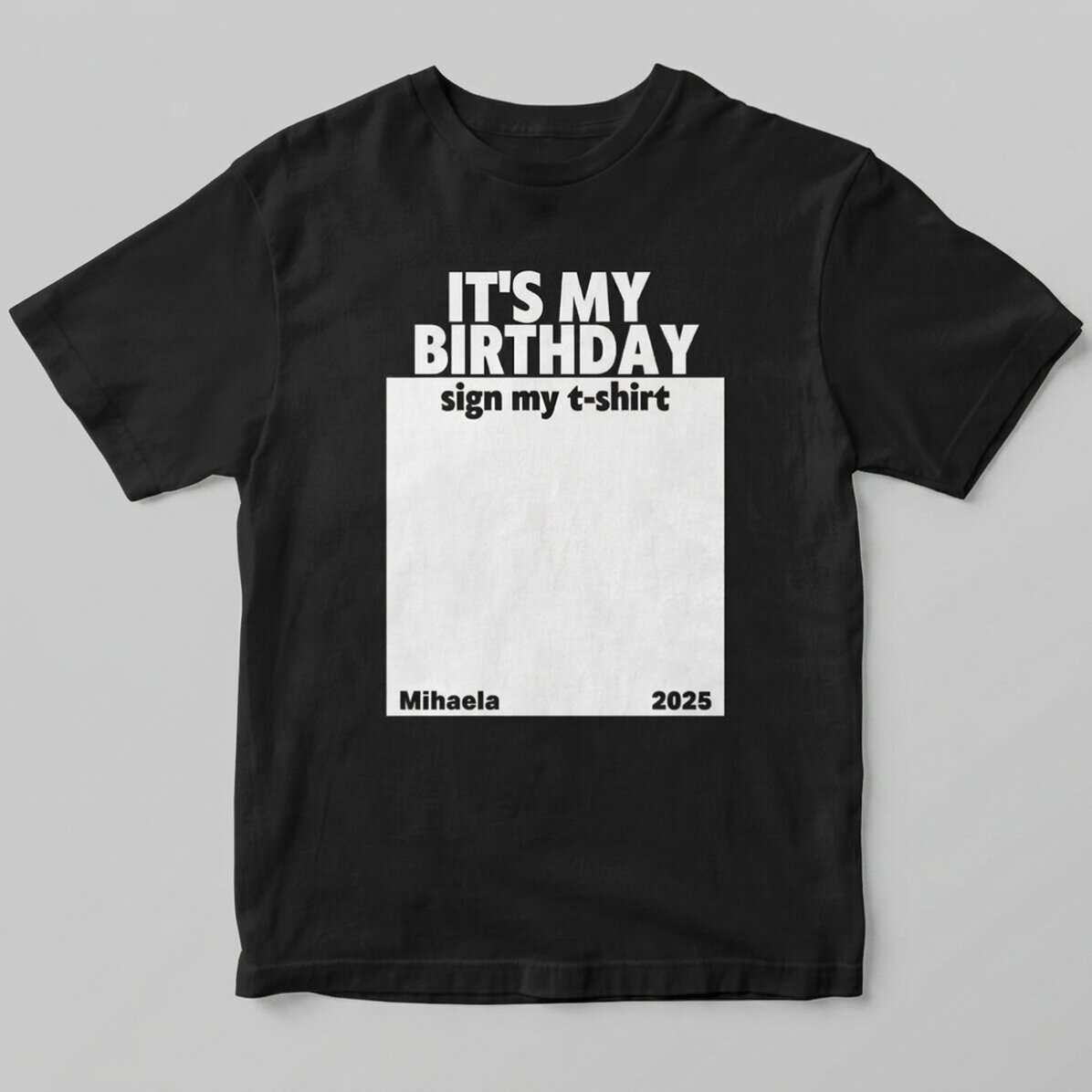 T-shirt en coton personnalisé avec un texte - Sign my shirt