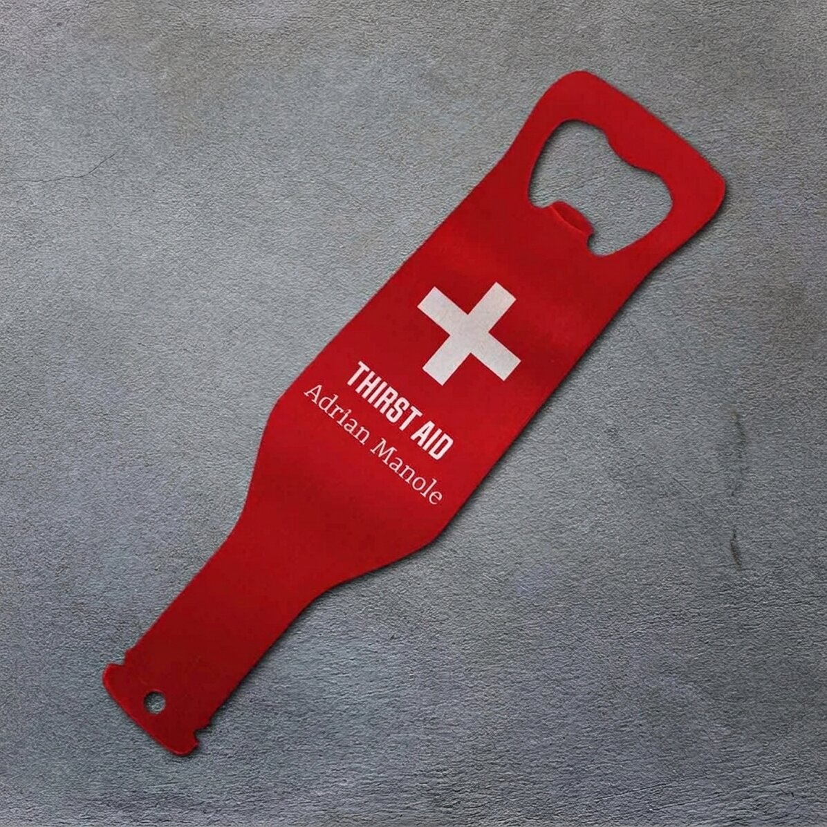 Ouvre-bouteille personnalisé avec message - Thirst Aid