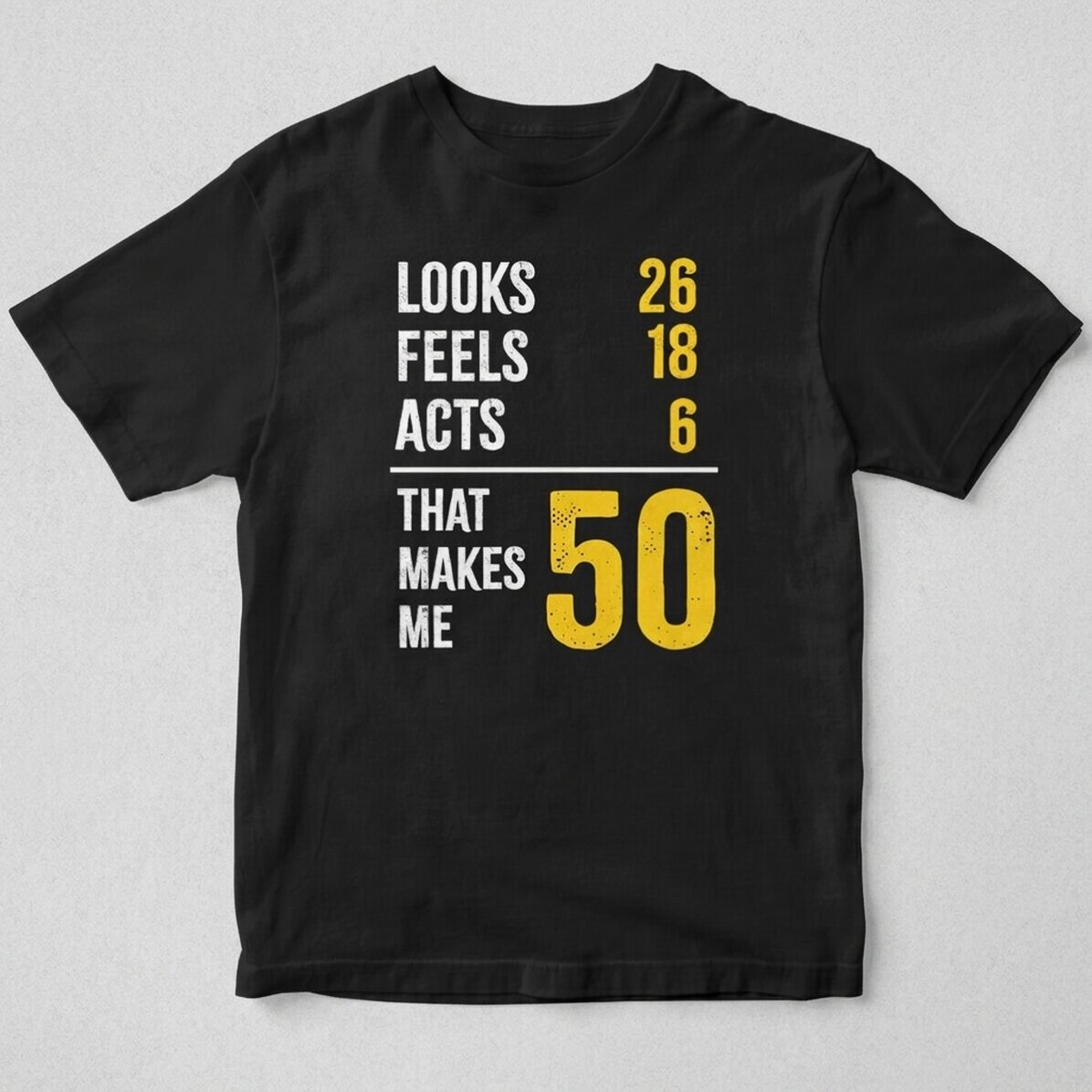 T-shirt en coton personnalisé avec des chiffres - My real age