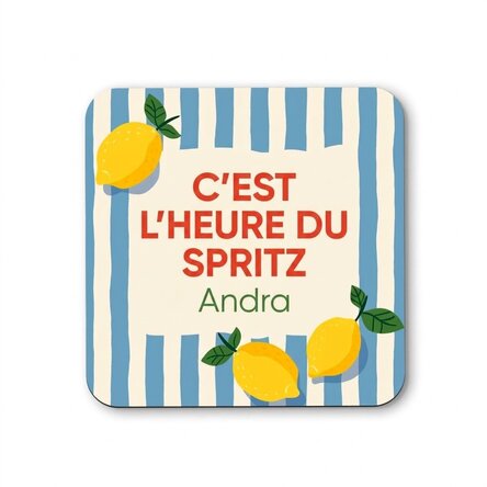 Porte-verre personnalisé avec inscription - Spritz O’Clock