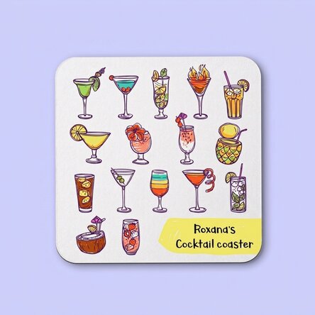Porte-verre personnalisé avec inscription - Cocktails