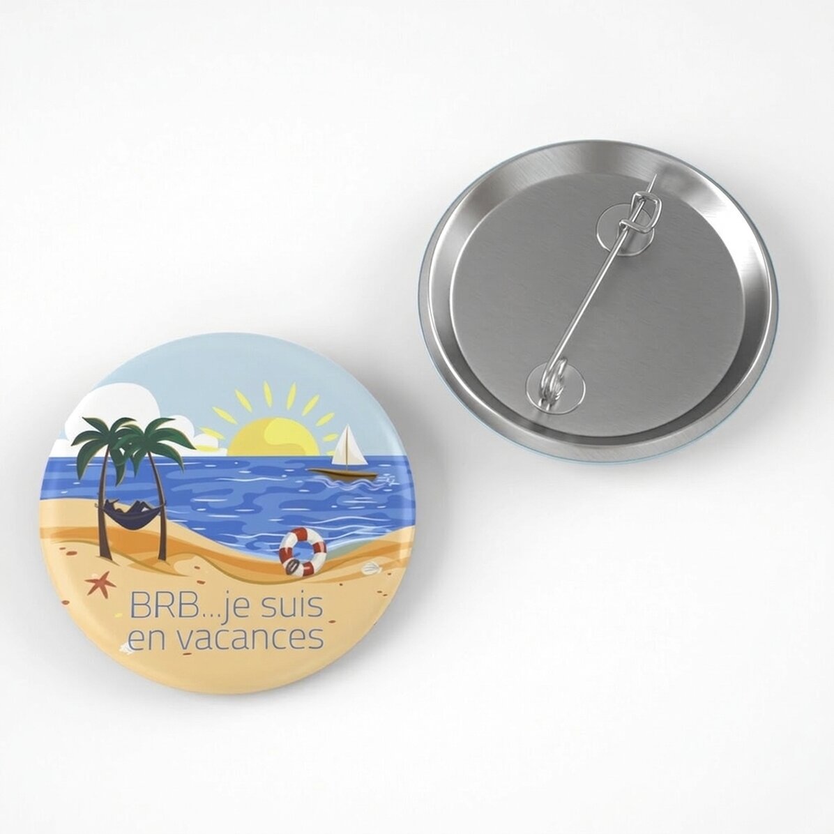 Badge personnalisé avec message - Summer
