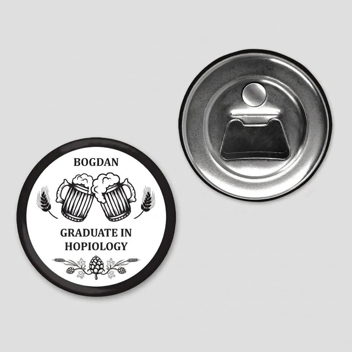 Décapsuleur à aimant personnalisé avec message - Bière