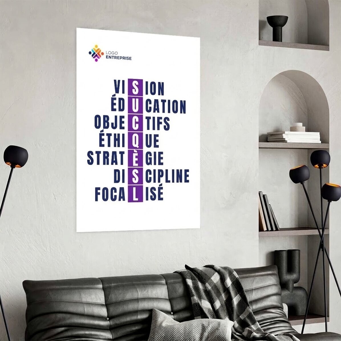Affiche personnalisée avec texte et logo - Success
