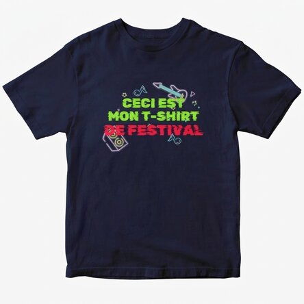 T-shirt en coton personnalisé avec un texte - T-shirt de festival