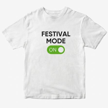 T-shirt en coton personnalisé avec un texte - Festival Mode