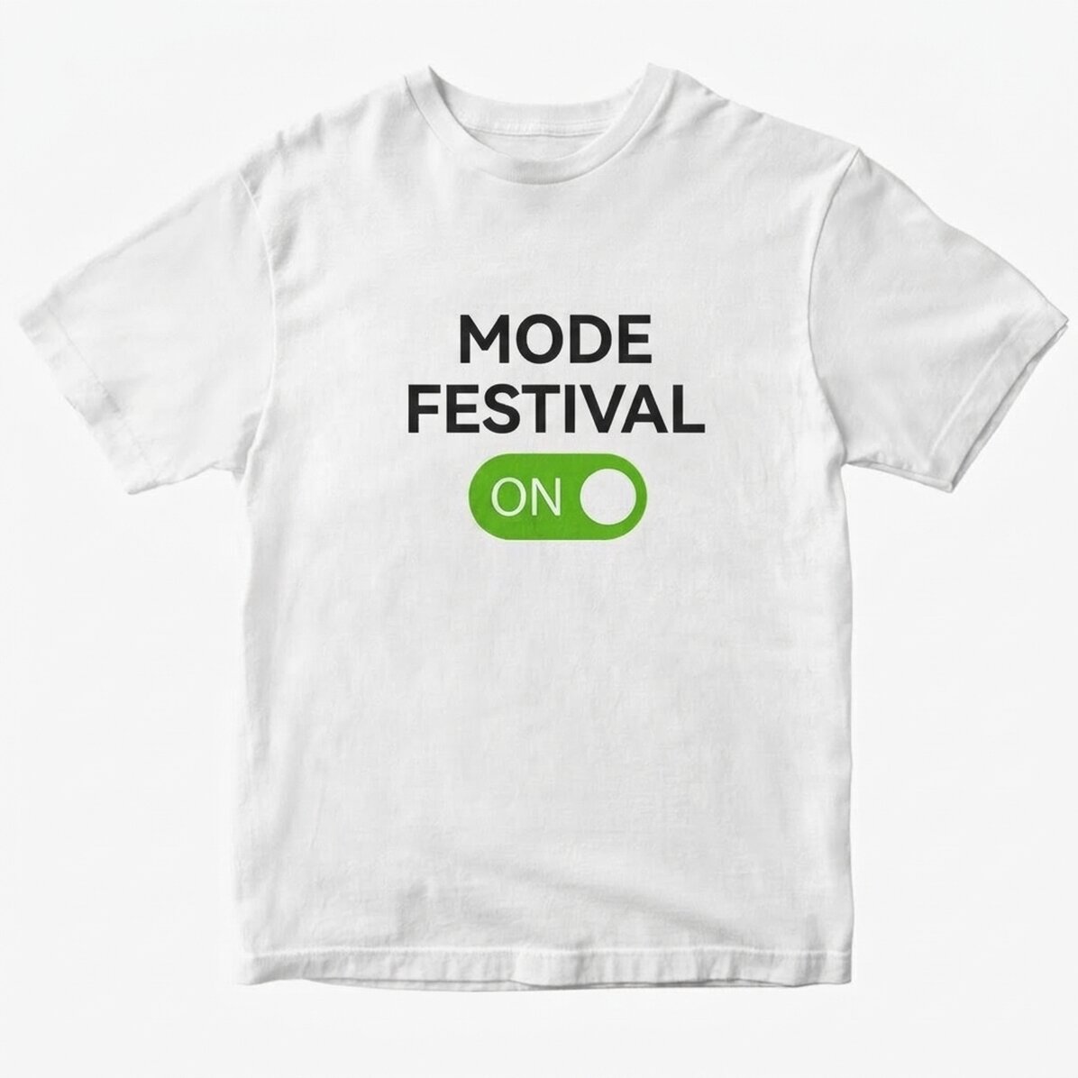 T-shirt en coton personnalisé avec un texte - Festival Mode