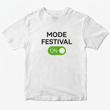 T-shirt en coton personnalisé avec un texte - Festival Mode