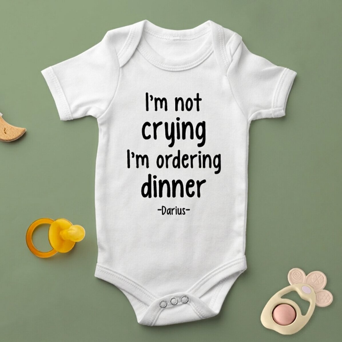Body pour bébé personnalisé avec un texte - Dinner