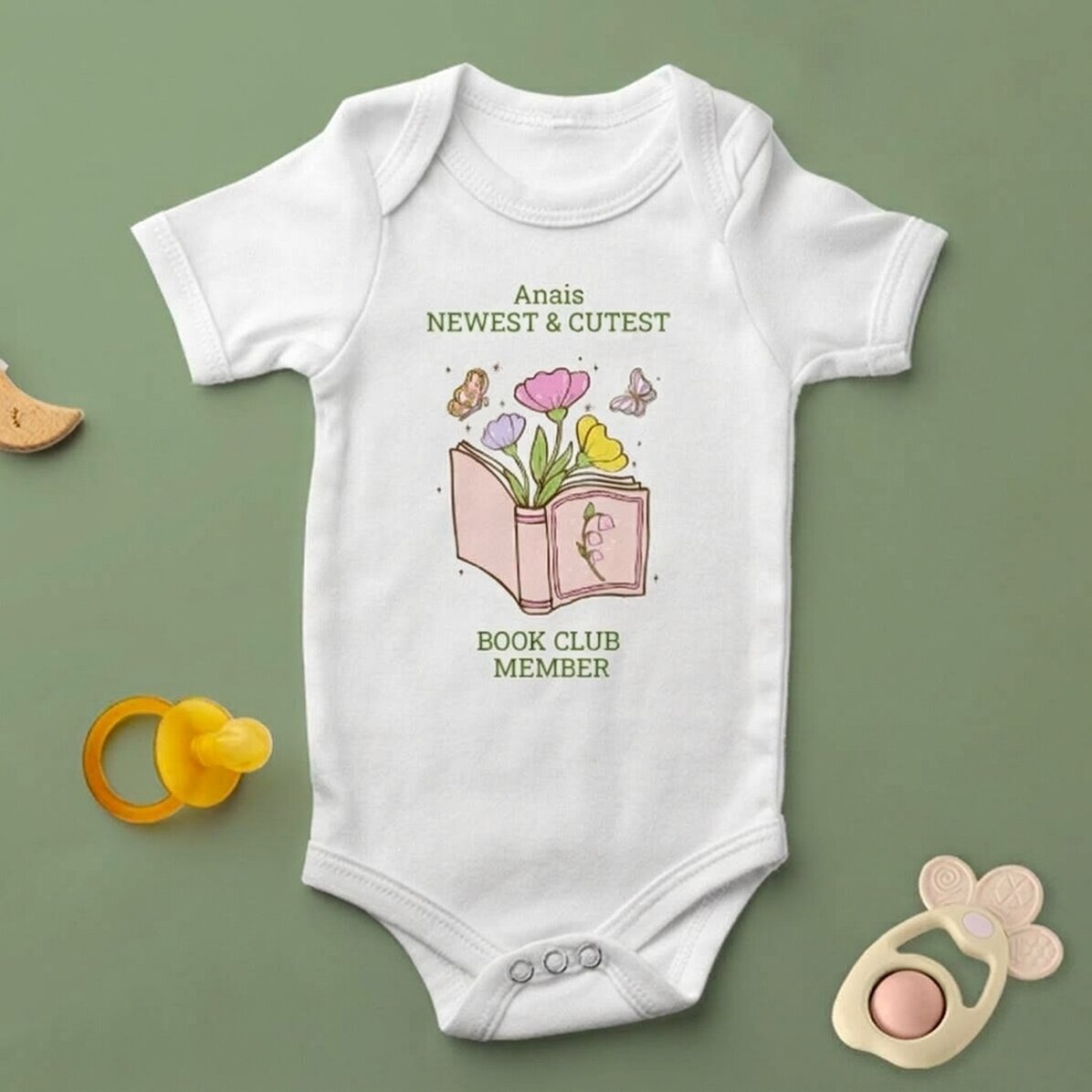Body pour bébé personnalisé avec un texte - Books