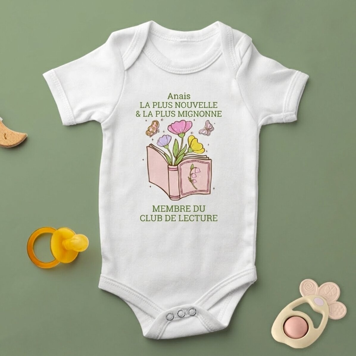 Body pour bébé personnalisé avec un texte - Books