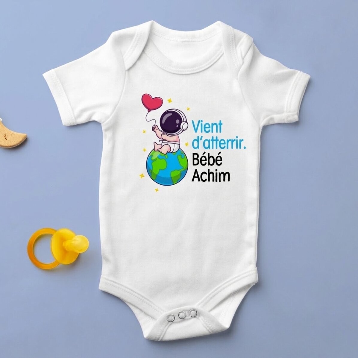 Body pour bébé personnalisé avec un texte - Just landed