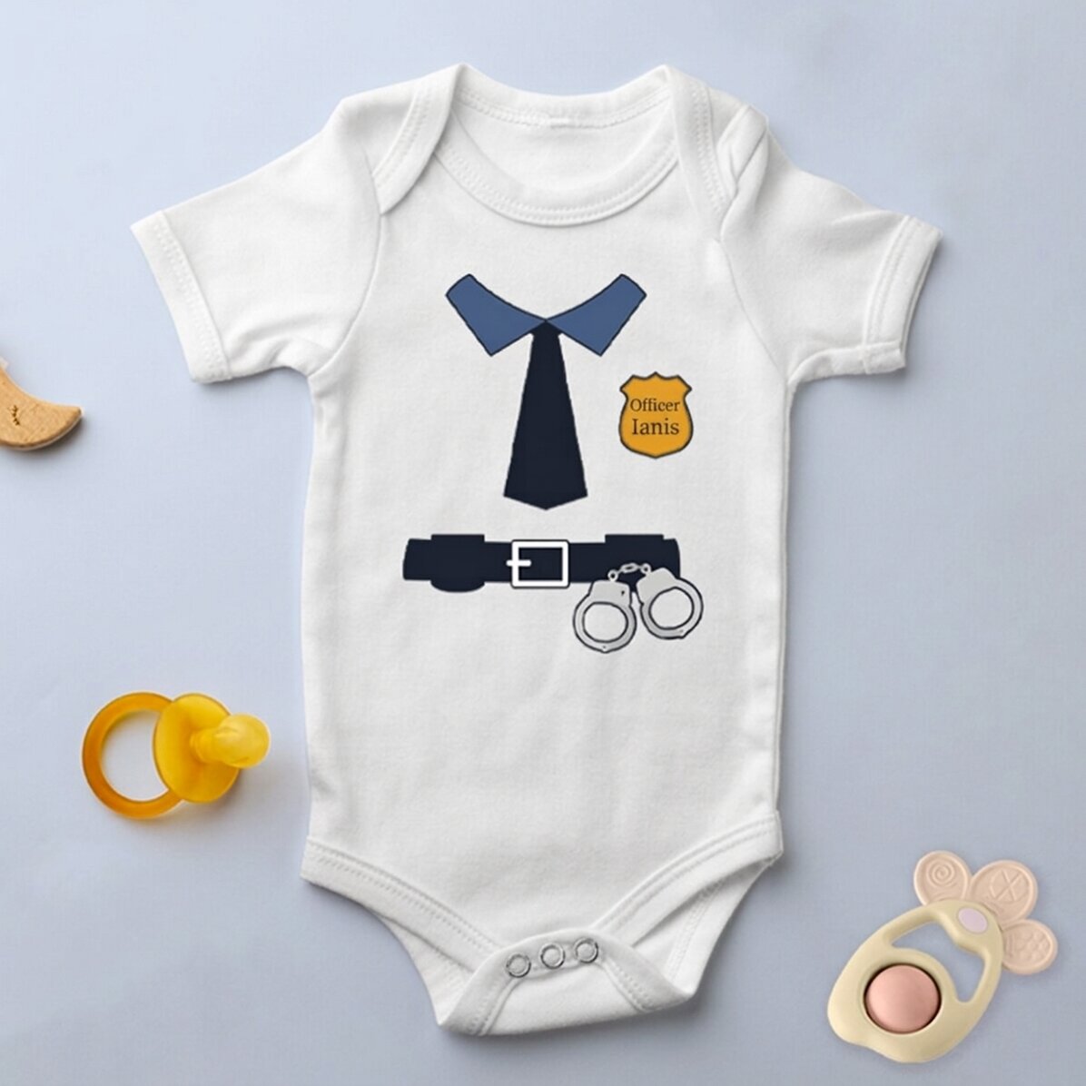 Body pour enfant personnalisé avec un texte - Policier