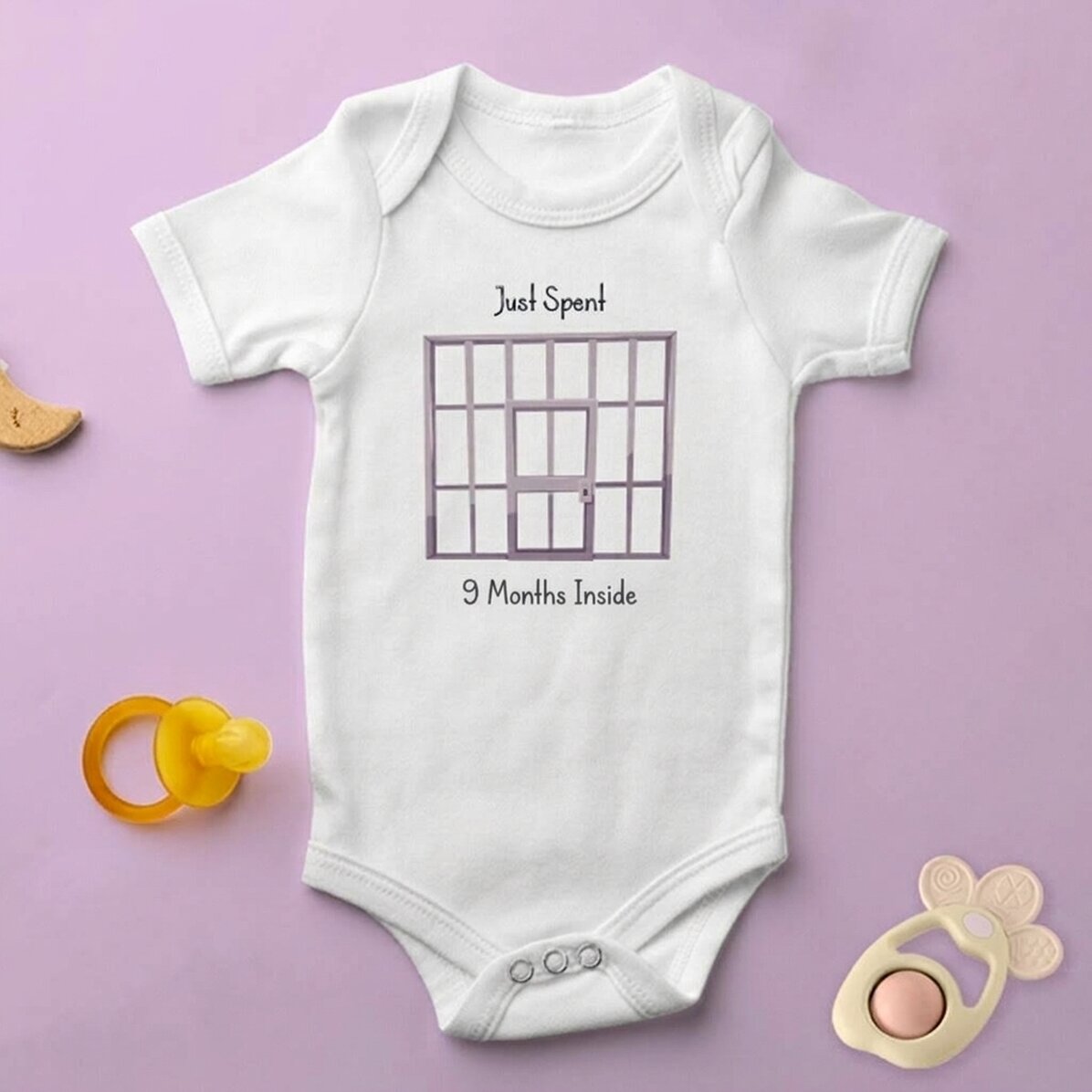 Body pour bébé personnalisé avec un texte - 9 mois