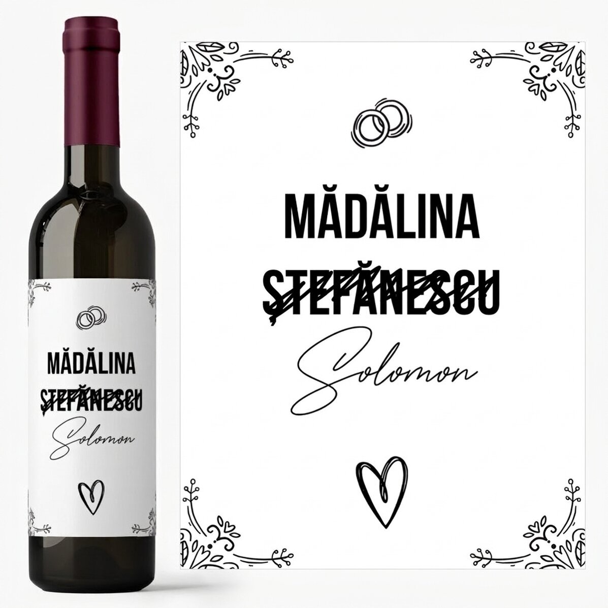 Vin personnalisé avec un prénom - Wedding Name