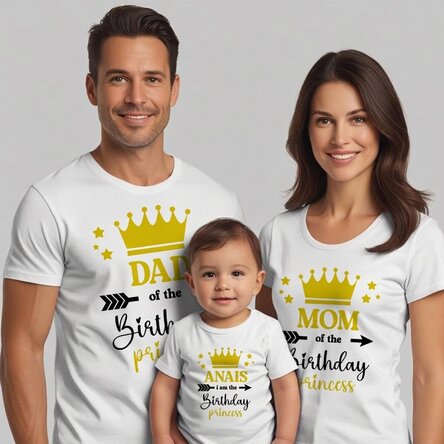 T-shirt en coton personnalisé pour enfants/adultes - Anniversaire