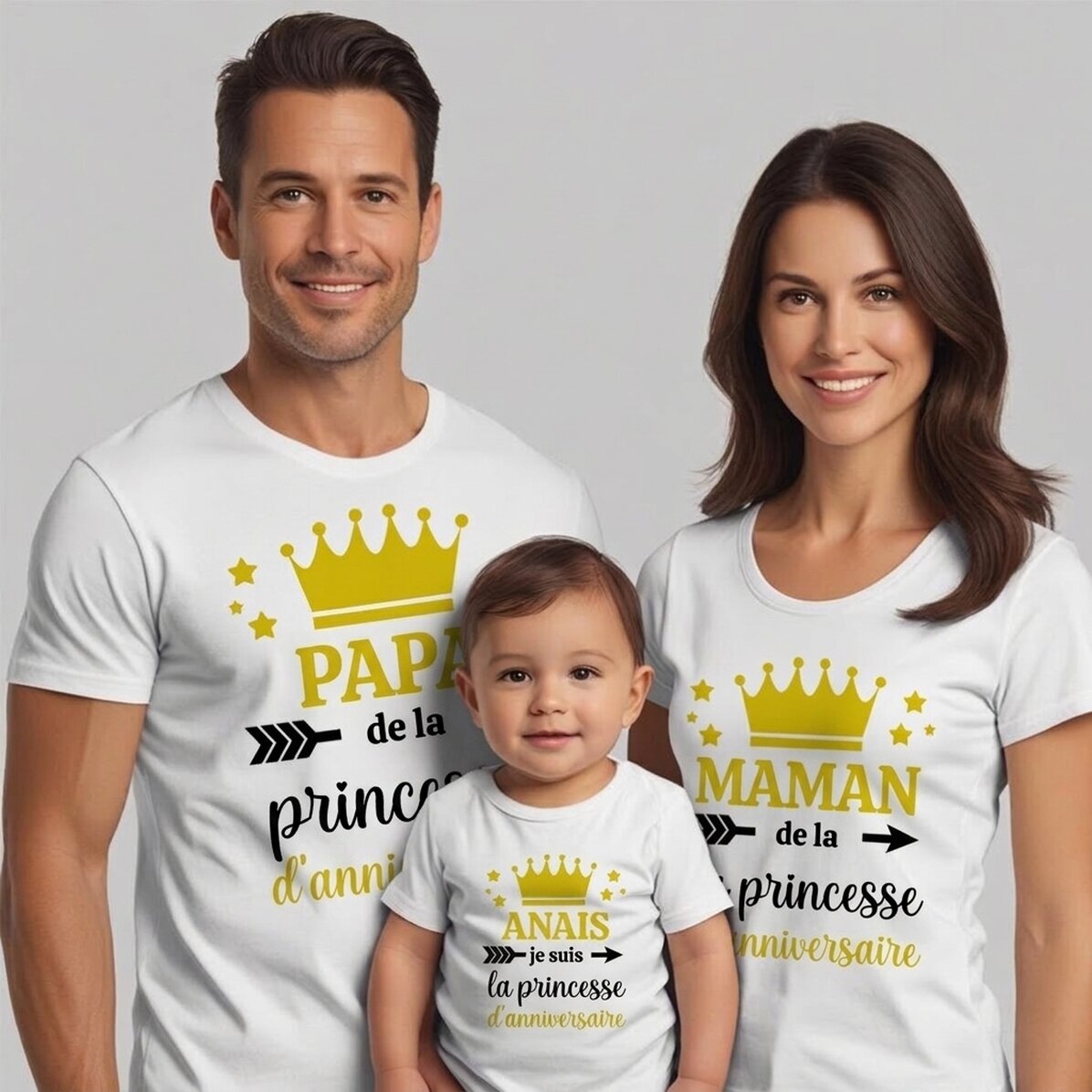 T-shirt en coton personnalisé pour enfants/adultes - Anniversaire