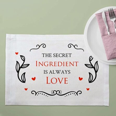 Support d'assiette personnalisé avec l'inscription « Love »