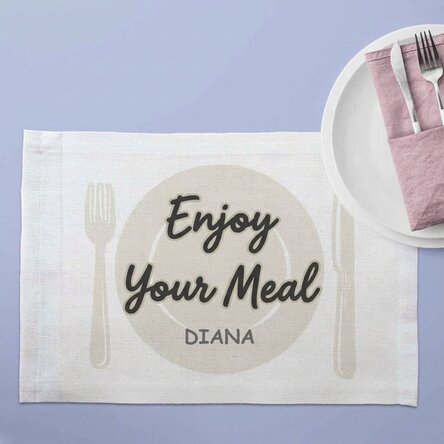 Support d'assiette personnalisé avec un prénom - Bon Appétit