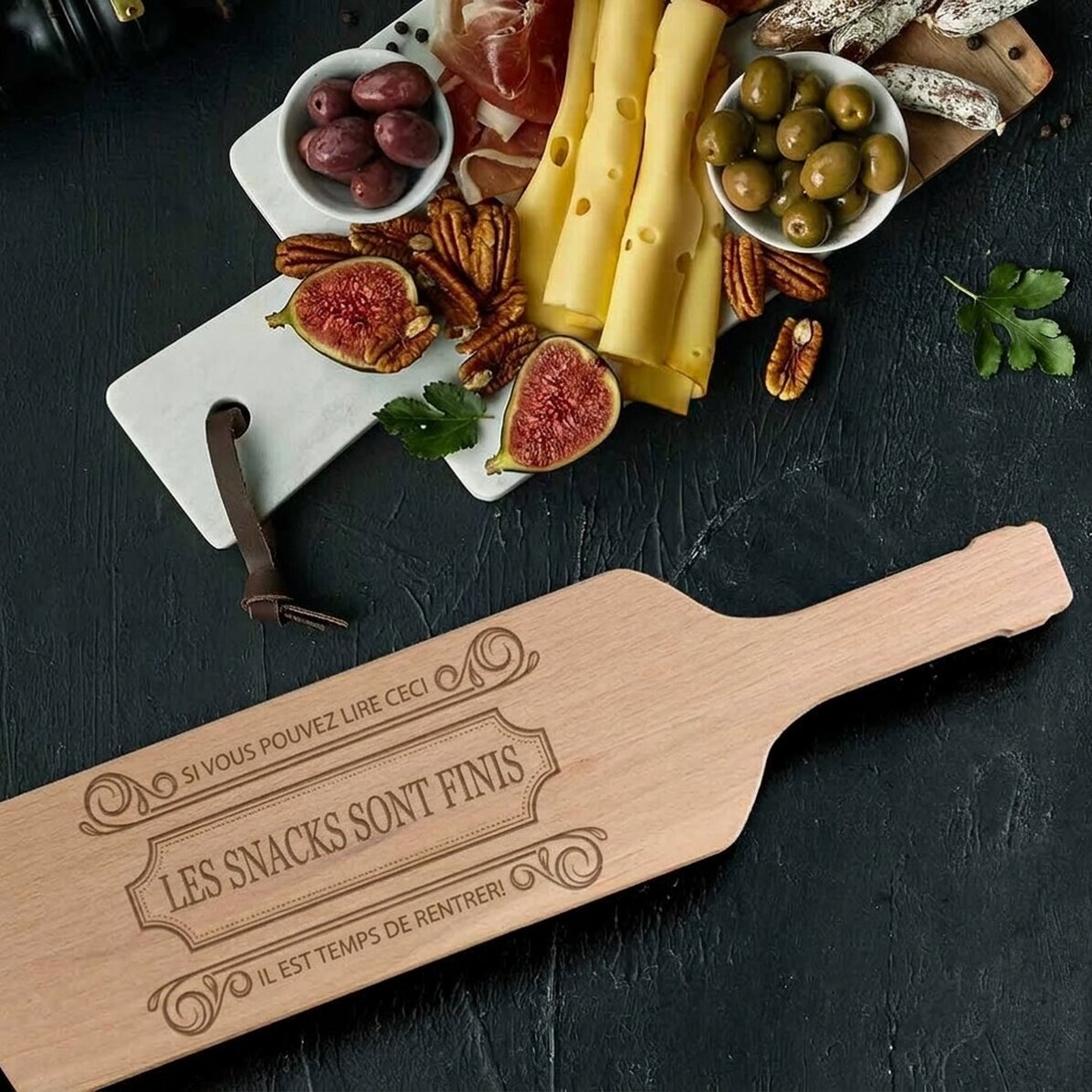 Planche à découper le fromage en forme de bouteille personnalisé - Snacks