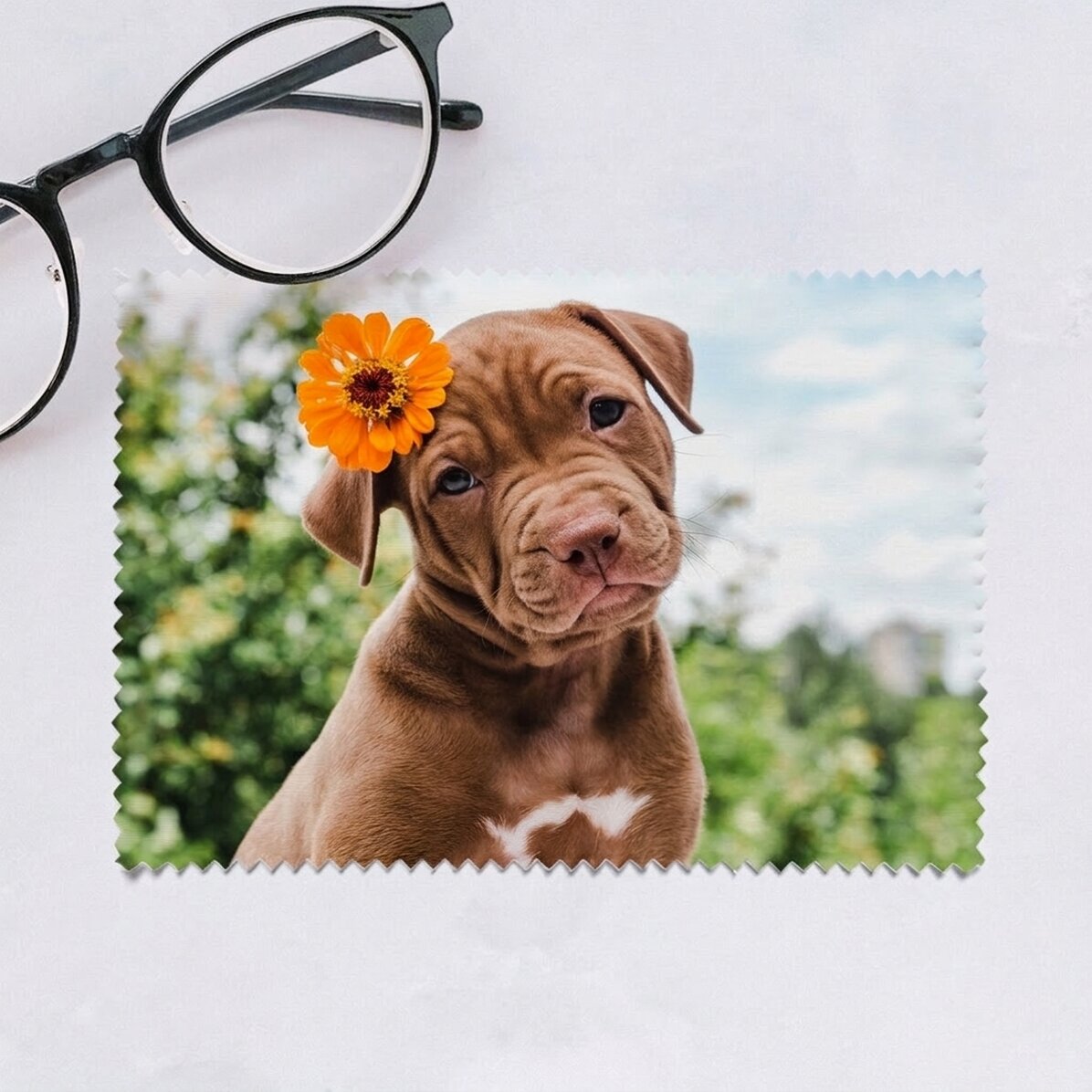 Chiffon personnalisé avec une photo, pour nettoyer les écrans et les lunettes