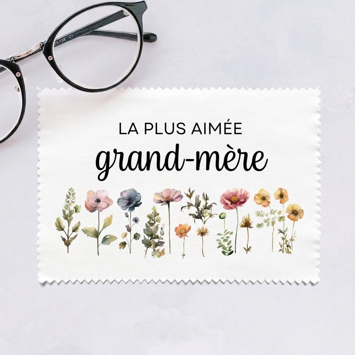 Chiffon personnalisé pour nettoyer les écrans et les lunettes - Motif floral