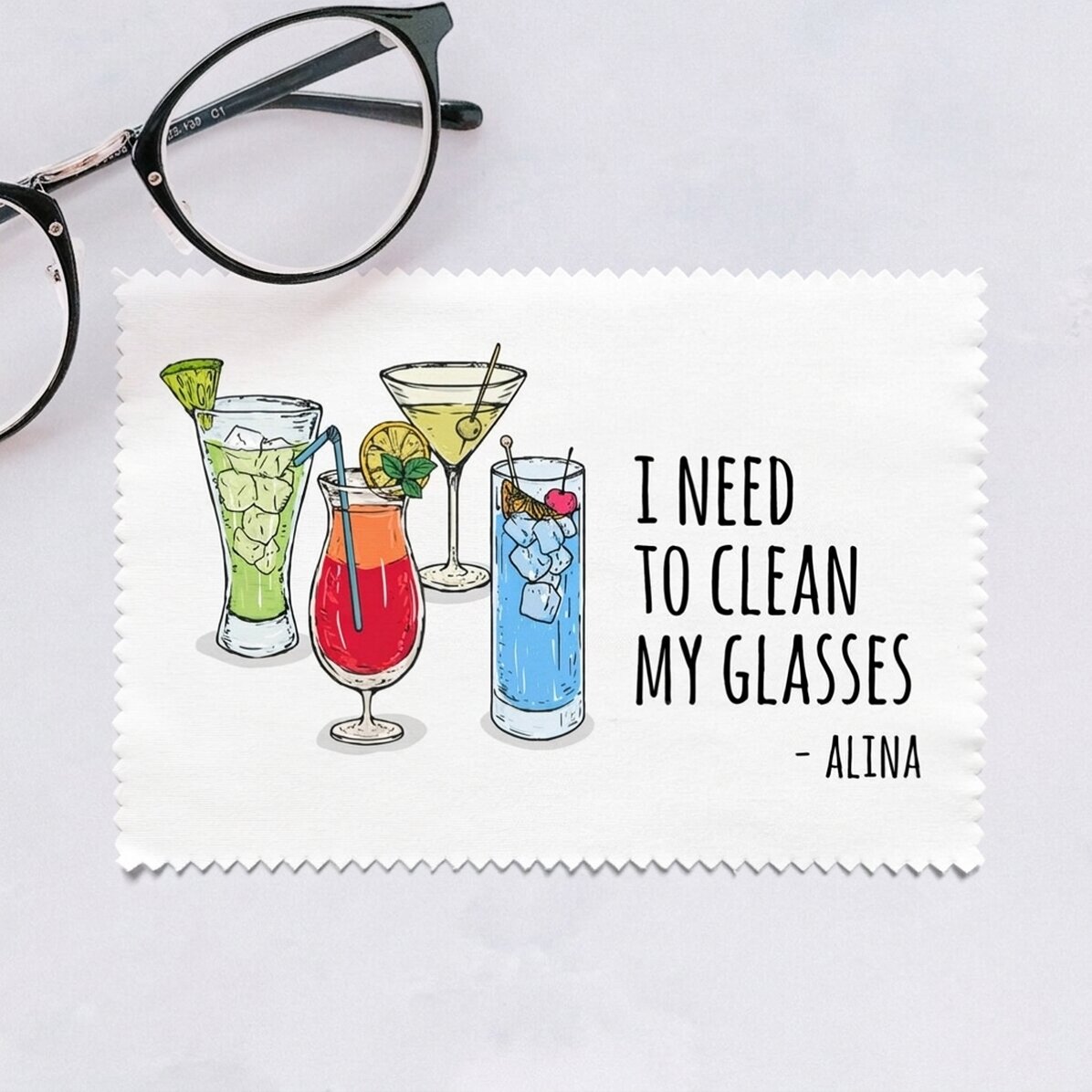 Chiffon personnalisé pour nettoyer les écrans et les lunettes - Glasses